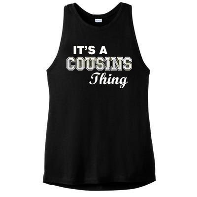 It's A Cousins Thing Ladies PosiCharge Tri-Blend Wicking Tank