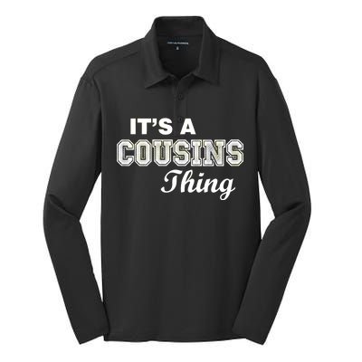 It's A Cousins Thing Silk Touch Performance Long Sleeve Polo