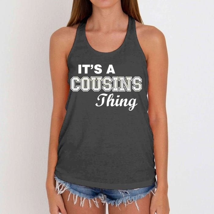 It's A Cousins Thing Women's Knotted Racerback Tank