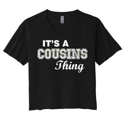 It's A Cousins Thing Women's Crop Top Tee