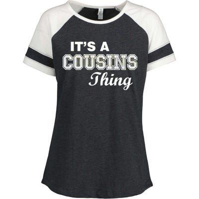 It's A Cousins Thing Enza Ladies Jersey Colorblock Tee