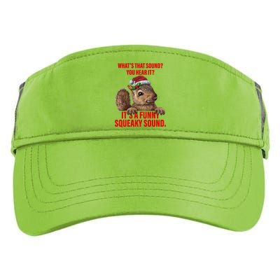 It's A Funny Squeaky Sound Christmas Squirrel Adult Drive Performance Visor