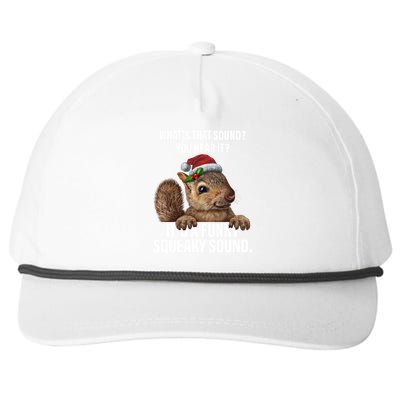 It's A Funny Squeaky Sound Christmas Squirrel Snapback Five-Panel Rope Hat