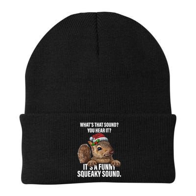 It's A Funny Squeaky Sound Christmas Squirrel Knit Cap Winter Beanie
