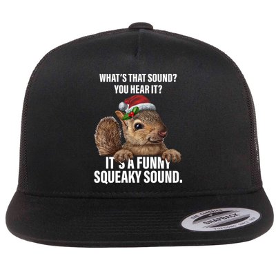 It's A Funny Squeaky Sound Christmas Squirrel Flatbill Hat