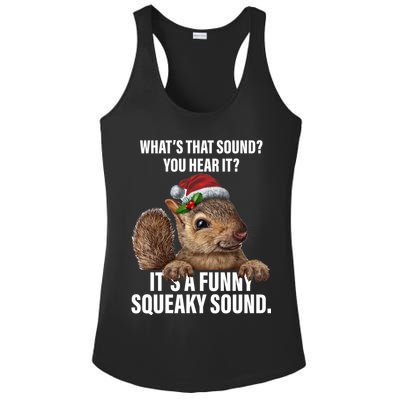 It's A Funny Squeaky Sound Christmas Squirrel Ladies PosiCharge Competitor Racerback Tank