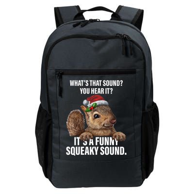 It's A Funny Squeaky Sound Christmas Squirrel Daily Commute Backpack