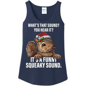 It's A Funny Squeaky Sound Christmas Squirrel Ladies Essential Tank