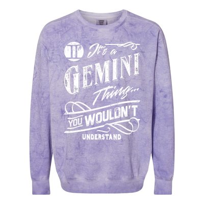 It's a Gemini Thing Zodiac Sign Horoscope Colorblast Crewneck Sweatshirt