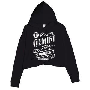 It's a Gemini Thing Zodiac Sign Horoscope Crop Fleece Hoodie