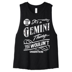 It's a Gemini Thing Zodiac Sign Horoscope Women's Racerback Cropped Tank