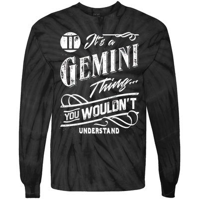 It's a Gemini Thing Zodiac Sign Horoscope Tie-Dye Long Sleeve Shirt