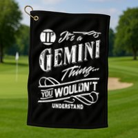 It's a Gemini Thing Zodiac Sign Horoscope Golf Towel