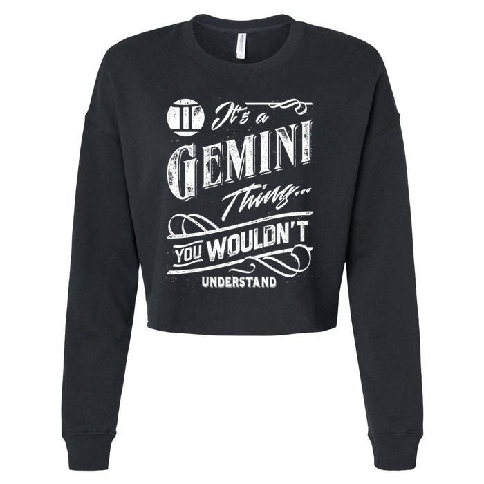 It's a Gemini Thing Zodiac Sign Horoscope Cropped Pullover Crew