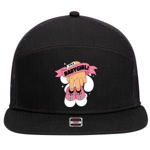 It's A Girl 7 Panel Mesh Trucker Snapback Hat