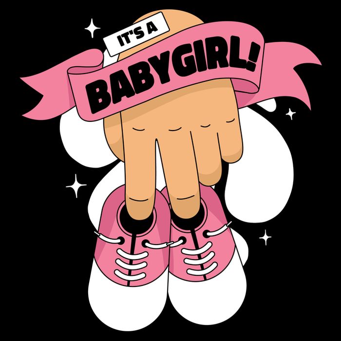 It's A Girl Button