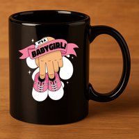 It's A Girl 11oz C Handle Ceramic Mug