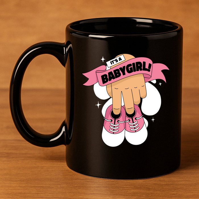 It's A Girl 11oz C Handle Ceramic Mug