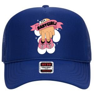 It's A Girl High Crown Mesh Back Trucker Hat