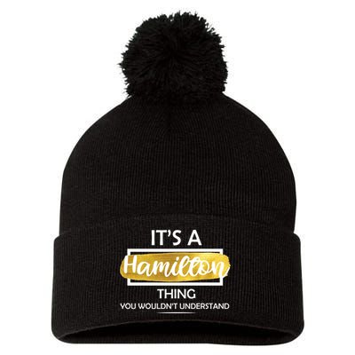It's A Hamilton Thing  Pom Pom 12in Knit Beanie