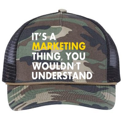 It's A Marketing Thing You Wouldn't Understand Retro Rope Trucker Hat Cap