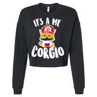 It's A Me Corgio  Cropped Pullover Crew