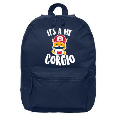 It's A Me Corgio  16 in Basic Backpack