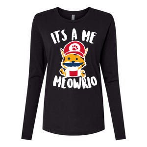 It's A Me Meowrio Womens Cotton Relaxed Long Sleeve T-Shirt