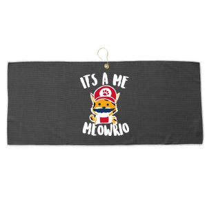 It's A Me Meowrio Large Microfiber Waffle Golf Towel