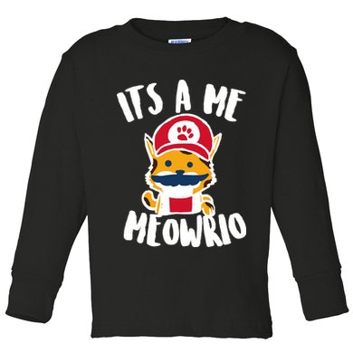 It's A Me Meowrio Toddler Long Sleeve Shirt