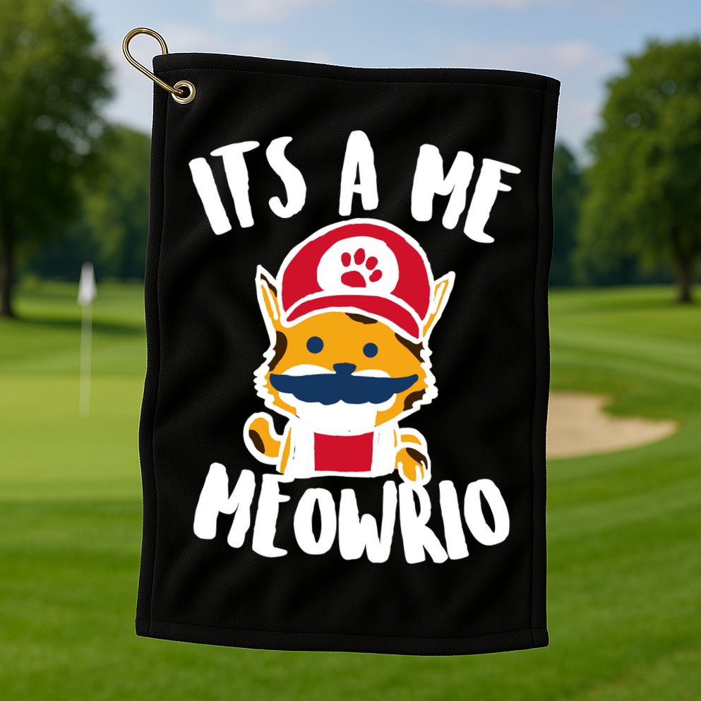 It's A Me Meowrio Golf Towel
