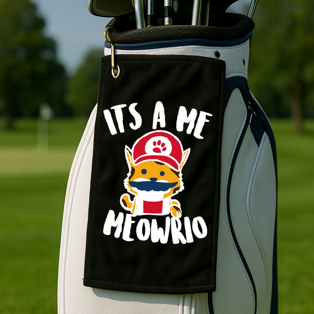 It's A Me Meowrio Golf Towel