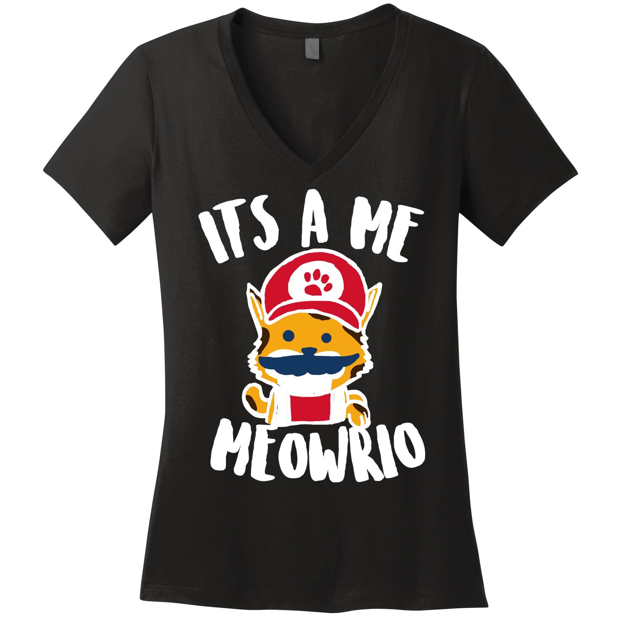 It's A Me Meowrio Women's V-Neck T-Shirt