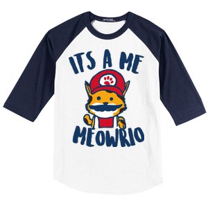 It's A Me Meowrio Baseball Sleeve Shirt