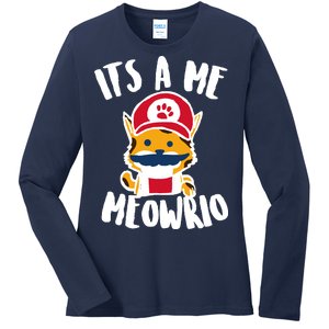 It's A Me Meowrio Ladies Long Sleeve Shirt