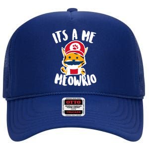 It's A Me Meowrio High Crown Mesh Back Trucker Hat