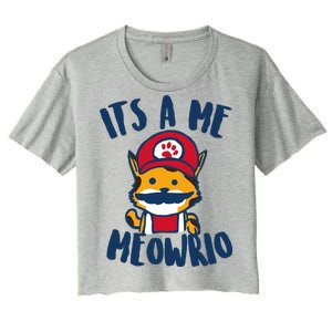 It's A Me Meowrio Women's Crop Top Tee