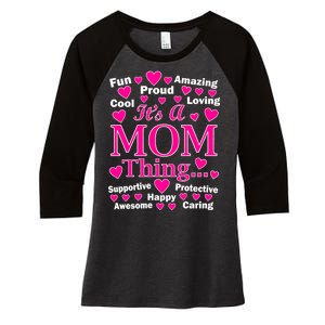 It's A Mom Thing Women's Tri-Blend 3/4-Sleeve Raglan Shirt