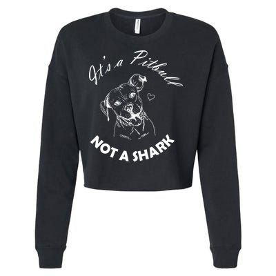 It's A Pitbull Not A Shark Cropped Pullover Crew