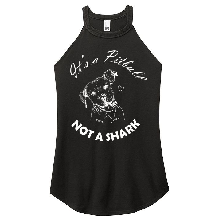 It's A Pitbull Not A Shark Women's Perfect Tri Rocker Tank