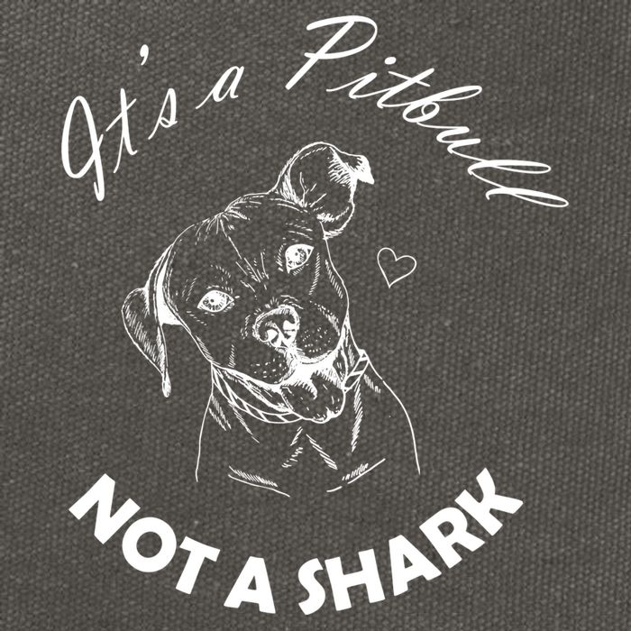 It's A Pitbull Not A Shark Cotton Canvas Backpack