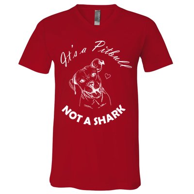 It's A Pitbull Not A Shark V-Neck T-Shirt