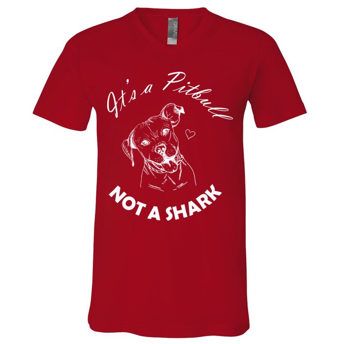 It's A Pitbull Not A Shark V-Neck T-Shirt
