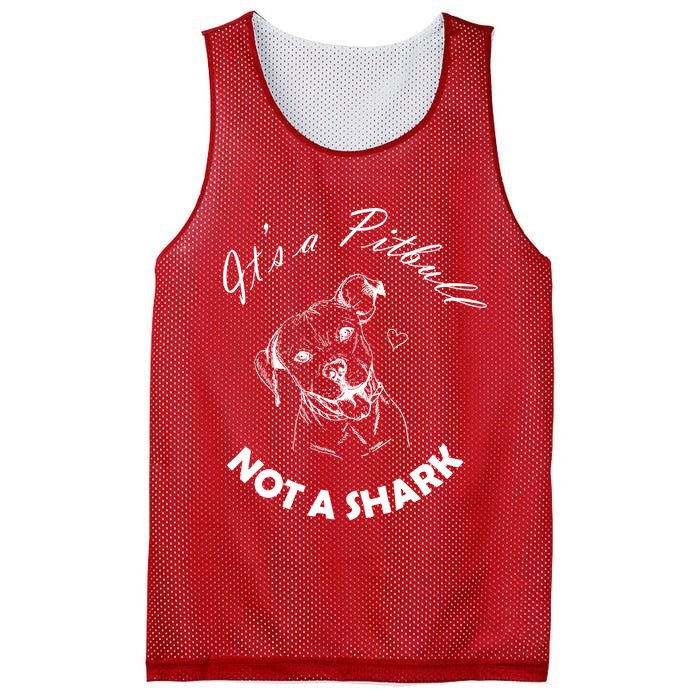 It's A Pitbull Not A Shark Mesh Reversible Basketball Jersey Tank