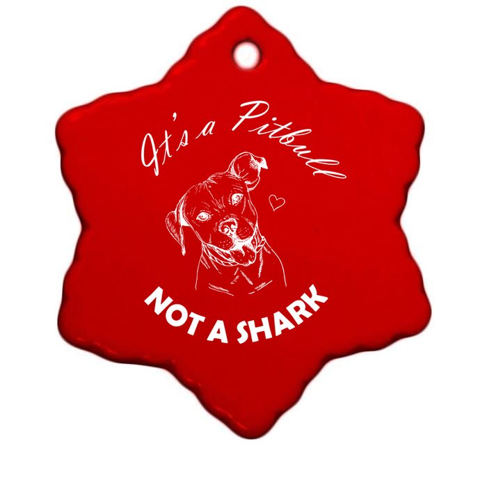 It's A Pitbull Not A Shark Ceramic Star Ornament