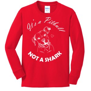 It's A Pitbull Not A Shark Kids Long Sleeve Shirt