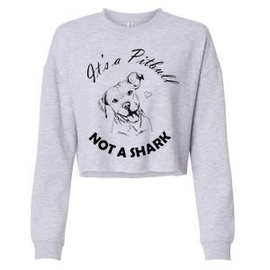 It's A Pitbull Not A Shark Cropped Pullover Crew