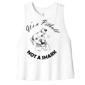 It's A Pitbull Not A Shark Women's Racerback Cropped Tank