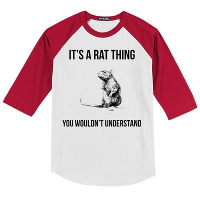 It's A Rat Thing You Wouldn't Understand Kids Colorblock Raglan Jersey