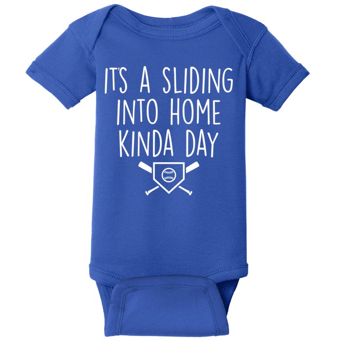 It's A Sliding Home Kinda Thing Baby Bodysuit